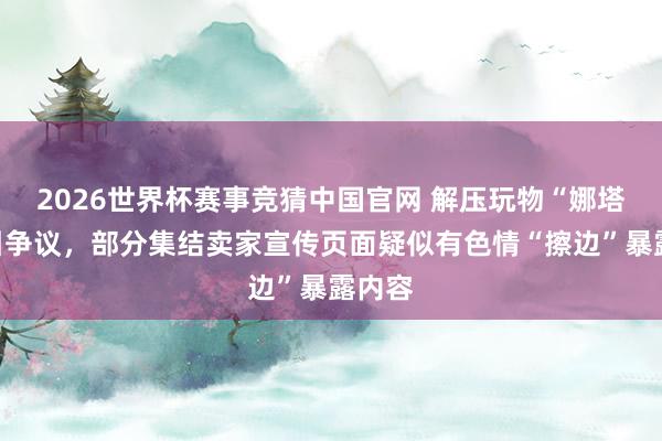 2026世界杯赛事竞猜中国官网 解压玩物“娜塔莎”引争议，部分集结卖家宣传页面疑似有色情“擦边”暴露内容