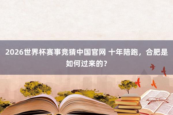 2026世界杯赛事竞猜中国官网 十年陪跑，合肥是如何过来的？
