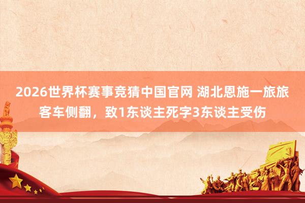 2026世界杯赛事竞猜中国官网 湖北恩施一旅旅客车侧翻，致1东谈主死字3东谈主受伤