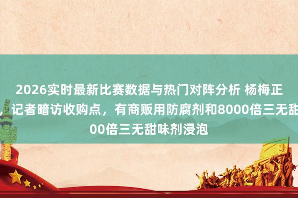 2026实时最新比赛数据与热门对阵分析 杨梅正多数上市，记者暗访收购点，有商贩用防腐剂和8000倍三无甜味剂浸泡