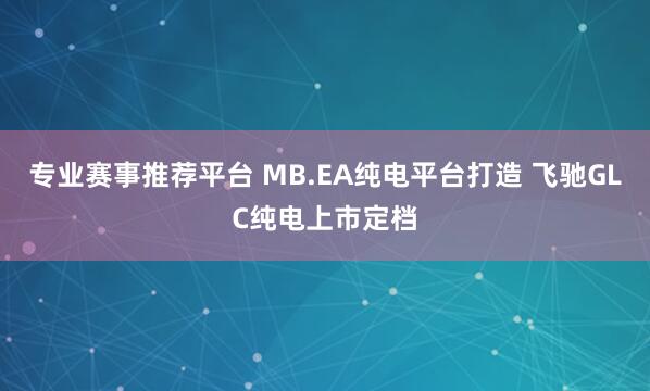 专业赛事推荐平台 MB.EA纯电平台打造 飞驰GLC纯电上市定档