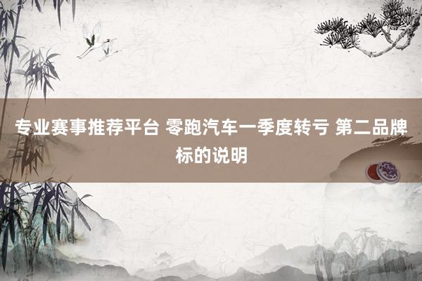 专业赛事推荐平台 零跑汽车一季度转亏 第二品牌标的说明