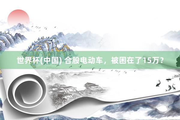 专业赛事推荐平台 结伴电动车，被困在了15万？