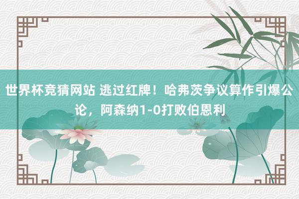世界杯竞猜网站 逃过红牌！哈弗茨争议算作引爆公论，阿森纳1-0打败伯恩利